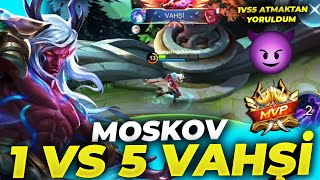 1VS5 SAVAGE USTASI !! KRİTİK MOSKOV Jin | Mobile Legends