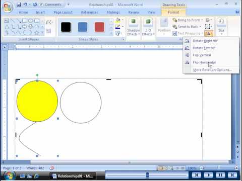 Word 07 Drawing And Modifying Shapes Youtube