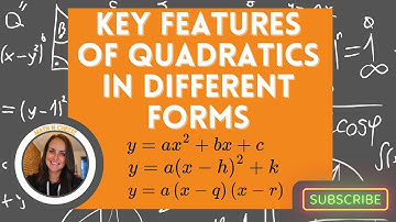 Finding Key Features of Quadratics from Different Forms (Standard, Vertex & Factored Form)