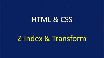 HTML & CSS [Arabic]: z-index & transform