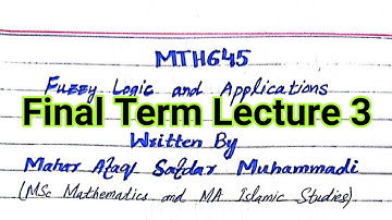MTH645 Final Term Short Lecture 3 ~ mth645 final term short notes