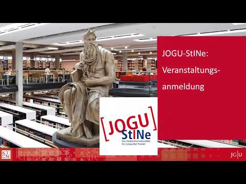 JOGU-StINe: Veranstaltungsanmeldung