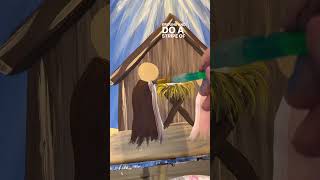 [clip] Painting a beginner nativity scene 🎨✨ #beginner #easypainting #acrylicpainting #nativity