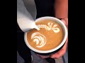 Rose flying bird latte art shorts coffee barista latte