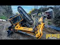 Big Excavator Rolls Over in Beverly Hills