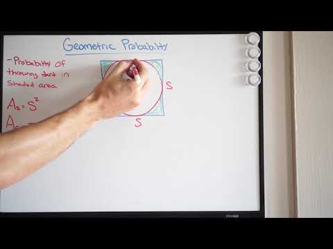 Geometric Probability - Circle Inscribed in Square - Probability of Throwing Dart in Shaded Region