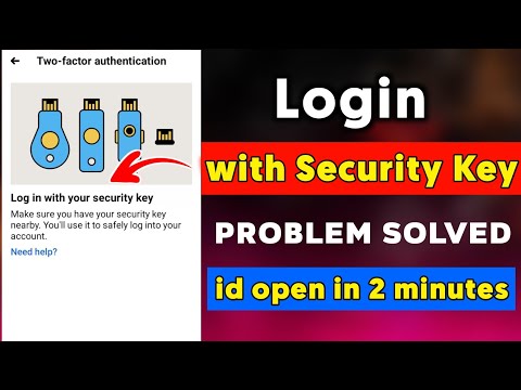 How to solve Login with security key facebook problem | Facebook Login with security key 2022