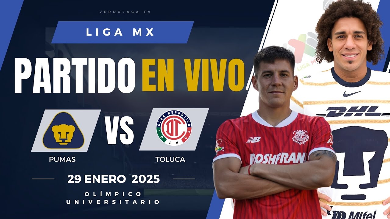 🔴 TOLUCA VS PUMAS EN VIVO Y EN DIRECTO / LIGA MX CLAUSURA 2025 - YouTube