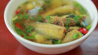 Pickled lime soup with small fish - yummy yummy - simple life cooking