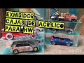 exhibidor cajas acrílico para HW y MB con cds
