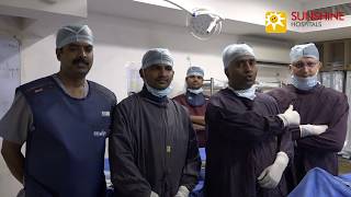 Left main provisional stenting by Dr. Vijay kumar Reddy at Sunshine Heart Institute