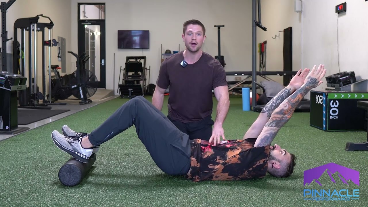 Hooklying Hamstring Bridge with Overhead Reach on Step or Roller