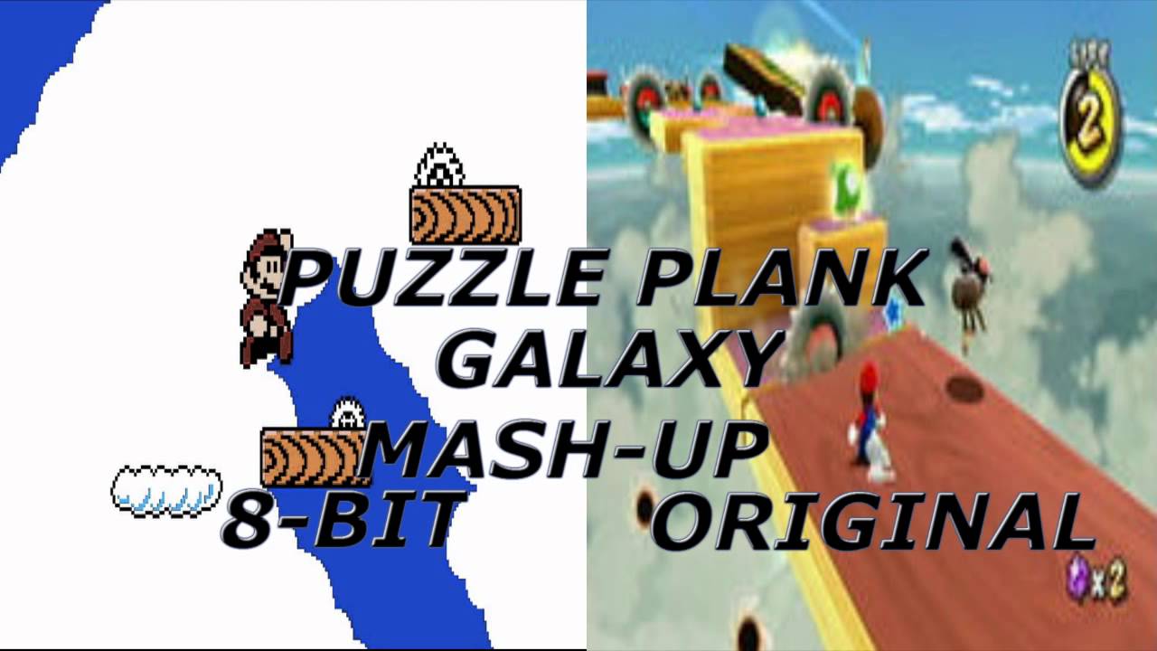 Super Mario Galaxy 2 - Puzzle Plank Galaxy 8-Bit VS Original (MASH UP)