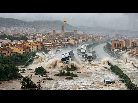 Video Spain Floods Hit Tarragona as 300mm Rain Turns Roads Into Rivers, Catalonia & Valencia Under Threat