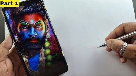 Pushpa 2 Drawing,  Allu Arjun Drawing,  Outline Tutorial , part 1 ❤️