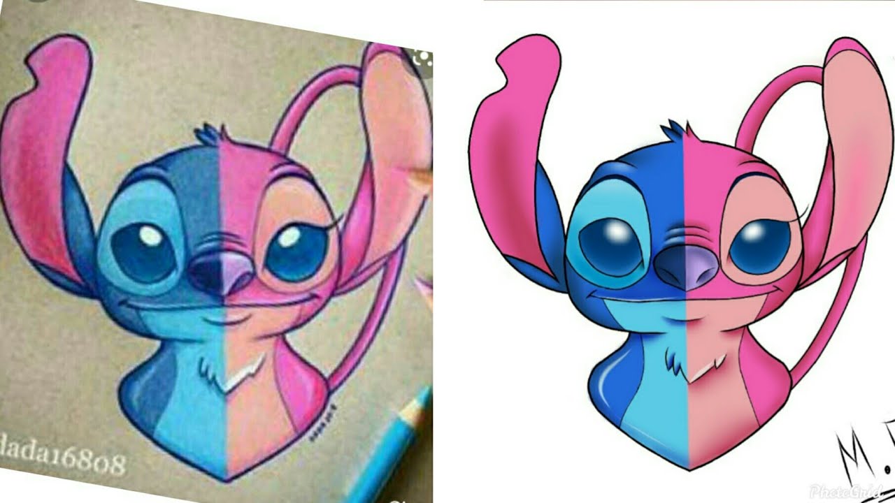 Dibujo el amor inseparable de stitch y Angela 💘 | MARIO ART'S RD - thptnganamst.edu.vn