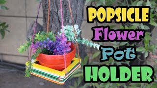 Diy Macrame Plant Holder With Popsicle Sticks  5 Minute Macrame Planters  Plant Hanger Crafts