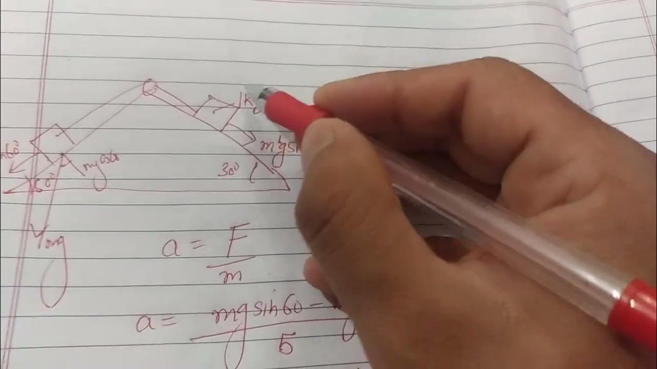 As per given figure a weightless pulley p attached to a double the