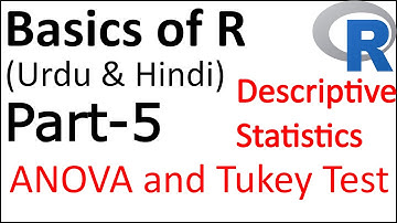 ANOVA and Tukey Test in R | R-programming and statistics for Beginners (in Urdu & Hindi)-5