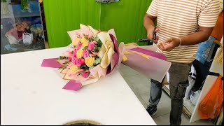 Amazing Wrapping Technique||Wrappin Ideas||New Colour Combination||Beautful Bouquet@elegantflowers