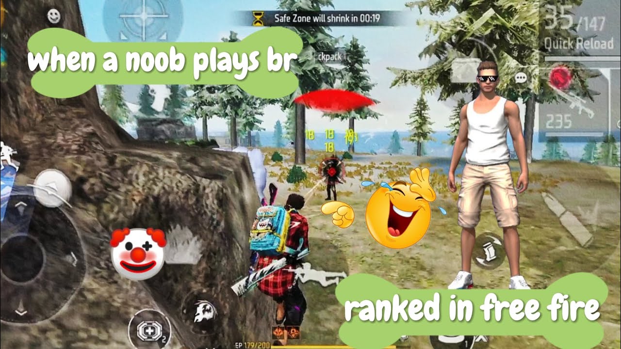 WHEN A NOOB PLAYS FREE 🔥 |FREE FIRE BR RANKED GAMEPLAY - YouTube