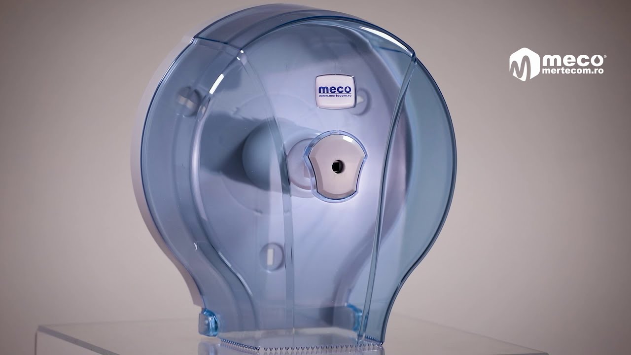 Dispenser hârtie igienică plastic albastru Meco - Youtube Video