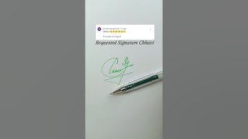 Chhavi Signature Design | How To Sign The Letter C | Calligraphy Art #shorts