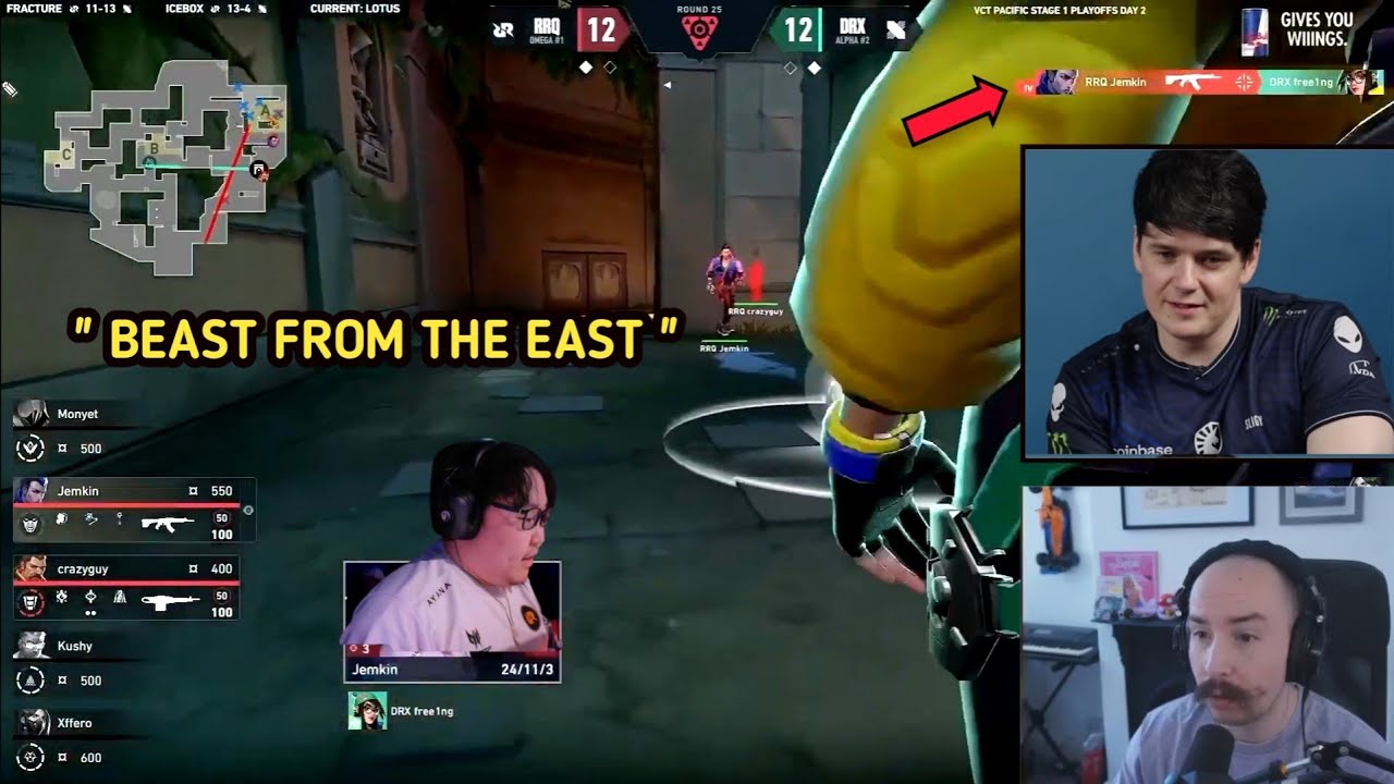 Valorant Streamers React to RRQ Jemkin insane 4K in OT vs DRX