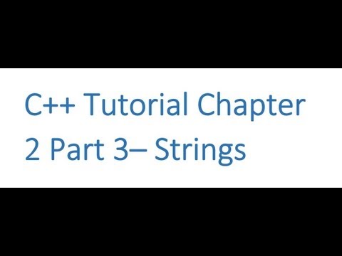 C++ Tutorial - Strings