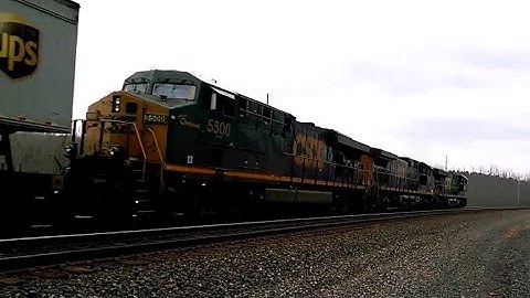 [HD] CSX Q009 With CSXT 5500 “Spirit of Cincinnati” Trailing - Lyons, NY