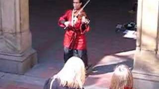 Some guy playing violin in Central Park NYC