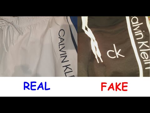 Calvin Klein shorts real vs fake. How to spot original Calvin Klein  swimming pants and shorts - YouTube