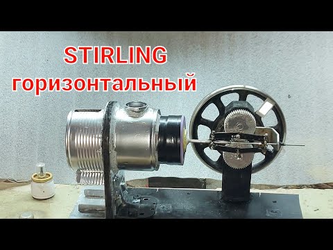 Модель двигателя Стирлинга с ромбическим приводом поршней