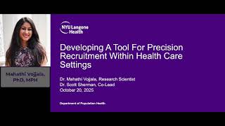 Developing a Tool for Precision Recruitment in Health Care Settings