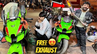 Sbke lie FREE Zx10r Loud-Exhaust (2-Lakh vala😱) || Moto King Karol Bagh