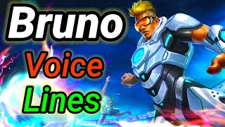Bruno voice lines and quotes \ Dialogues with English Subtitles | Mobile Legends