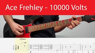 Ace Frehley - 10000 Volts Guitar Cover With Tabs And Backing Track(Eb Standard)