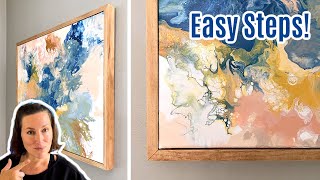 I LOVE this EASY DIY Canvas Frame made with 1x2's (Easy DIY Wood Canvas Frame For Canvas)