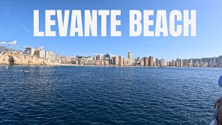 Levante Beach From the Water - Rare View of Benidorm