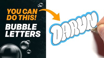 HOW to draw BUBBLE LETTERS for Beginners (Easy tutorial)