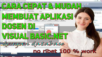 VB NET || Cara Mudah Membuat Aplikasi Data Dosen dengan database acces CRUD #Tutorial VB.Net