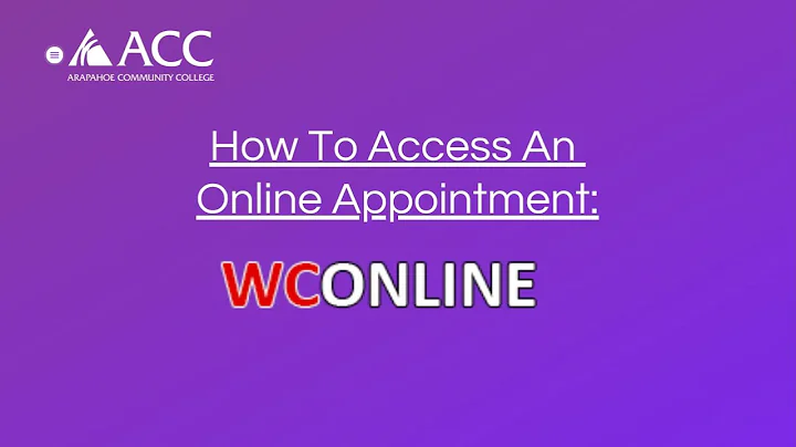 WCOnline How to Access An Online Appointment
