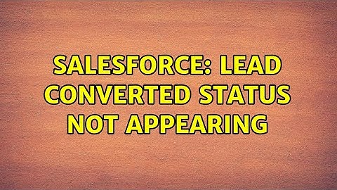 Salesforce: Lead Converted Status Not Appearing