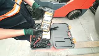 Diagnóstico de baterías en montacargas de combustión