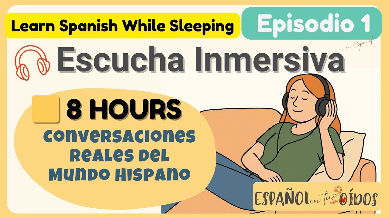 🎧 8h SPANISH | Real Voices | Real Accents | Listen & Absorb - Learn Spanish While Sleeping