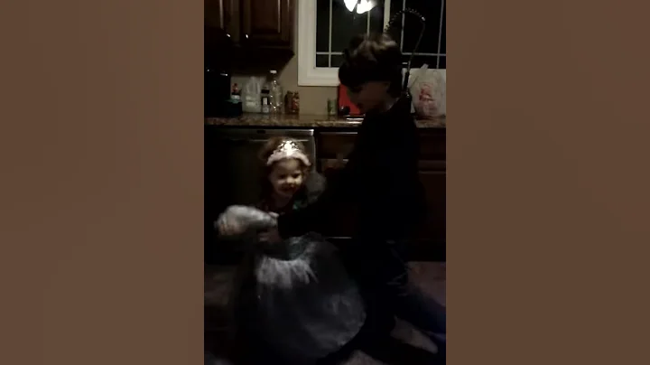 Prince and princess dancing.