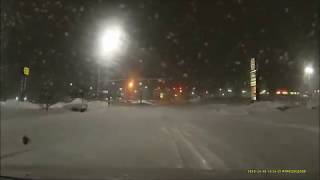 Peach St Erie PA during heavy snowfall on Dec 26 2017 - dashcam footage
