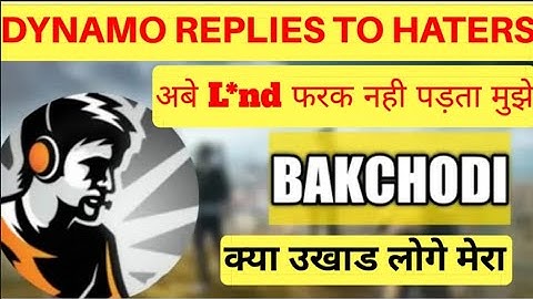 Dynamo Reply Against EMULATOR VS MOBILE | L*nd farak nhi padta mujhe | PUBG MOBILE