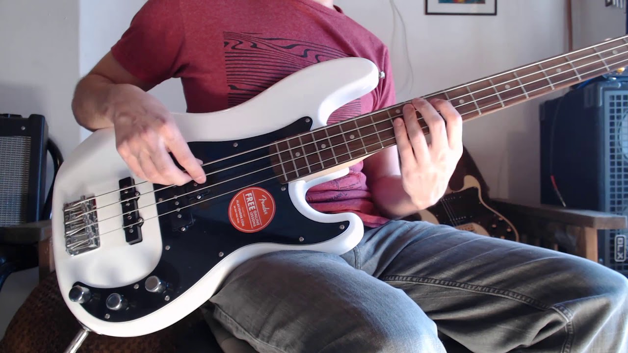 review bajo Squier Jazz precision Affinity groover instrumentos - YouTube