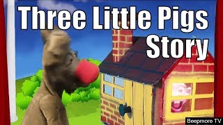 three little pigs, big bad wolf puppet show, kids storytime